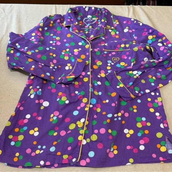 Victoria’s Secret Purple Polka Dot Pajama Set - Picture 2 of 7